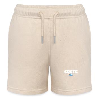 Crete Griechenland Griechische Flagge Grieche - Kinder Organic Joggingshorts Mini Bolter von Stanley/Stella - Natur - Vorne
