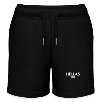Hellas Greece Greek Flag Greek - Kids Organic Sweat Shorts by Stanley/Stella - black - Front