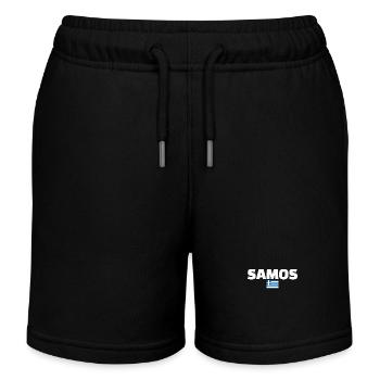 Samos Greece Greek Flag Greek - Kids Organic Sweat Shorts by Stanley/Stella - black - Front