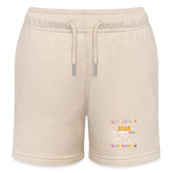 Écolier 2025 Inscription à l’école Première année - Short de jogging enfant bio Stanley/Stella - écru doux - Devant