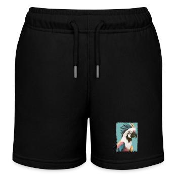 Cacatoès majestueux - Short de jogging enfant bio Stanley/Stella - noir - Devant