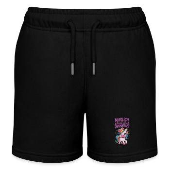 Niedlich, Klug und Dramatisch Einhorn - Kinder Organic Joggingshorts Mini Bolter von Stanley/Stella - Schwarz - Vorne