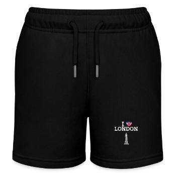 I Love London State Cool Paris Frankreich Eiffelturm - Kinder Organic Joggingshorts Mini Bolter von Stanley/Stella - Schwarz - Vorne