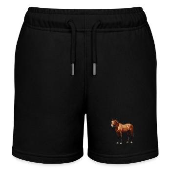 Chevaux Cheval - Short de jogging enfant bio Stanley/Stella - noir - Devant