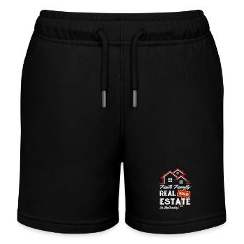 Real Estate Agent Faith Family Real Estate - Kids Organic Sweat Shorts by Stanley/Stella - black - Front