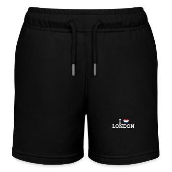 I Love London Niederlande Flagge Cool Paris Frankreich - Kinder Organic Joggingshorts Mini Bolter von Stanley/Stella - Schwarz - Vorne