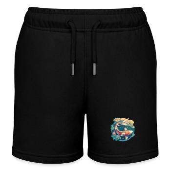 Koi Koi Carp - Kids Organic Sweat Shorts by Stanley/Stella - black - Front