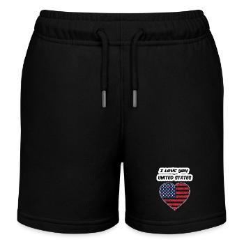 T-shirt I LOVE YOU UNITED STATES 2025 - Short de jogging enfant bio Stanley/Stella - noir - Devant