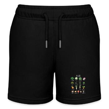 Januar Saisonale Obst- und Gemüsecollage - Kinder Organic Joggingshorts Mini Bolter von Stanley/Stella - Schwarz - Vorne
