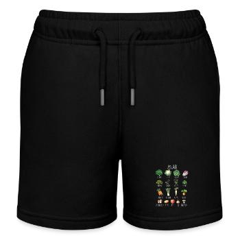 Januar Saisonale Obst- und Gemüsecollage - Kinder Organic Joggingshorts Mini Bolter von Stanley/Stella - Schwarz - Vorne