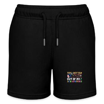 Scrapbooking Crop You Out Scrapbooking - Kids Organic Sweat Shorts by Stanley/Stella - black - Front