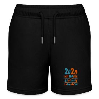 Kindergarten 2025 Kids Gift Kita 2025 Decoration - Kids Organic Sweat Shorts by Stanley/Stella - black - Front