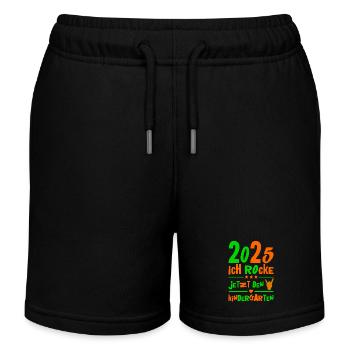 Kindergarten 2025 Kinder Geschenk Kita 2025 Deko - Kinder Organic Joggingshorts Mini Bolter von Stanley/Stella - Schwarz - Vorne