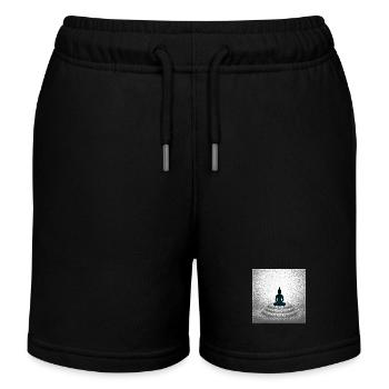Meditierender Buddha Meditating Buddha - Kinder Organic Joggingshorts Mini Bolter von Stanley/Stella - Schwarz - Vorne