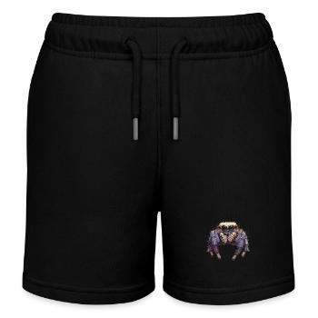 Jumping Spider Springspinnen Springspinne - Kinder Organic Joggingshorts Mini Bolter von Stanley/Stella - Schwarz - Vorne