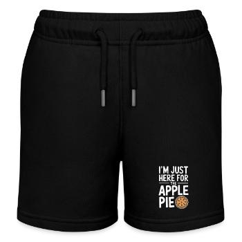 Apple Pie Saying Funny Apple Pie Gift - Kids Organic Sweat Shorts by Stanley/Stella - black - Front