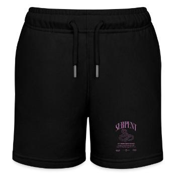 Burmesische Python Moderne Reptilienhalter Streetwear - Kinder Organic Joggingshorts Mini Bolter von Stanley/Stella - Schwarz - Vorne