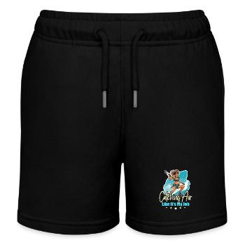 Kiteboarding Catching Air Like It's Windsurfing - Kinder Organic Joggingshorts Mini Bolter von Stanley/Stella - Schwarz - Vorne