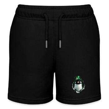 St. Patrick Pinguin - Kinder Organic Joggingshorts Mini Bolter von Stanley/Stella - Schwarz - Vorne