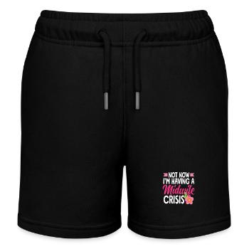 Pas maintenant, les sages-femmes ont une crise - Short de jogging enfant bio Stanley/Stella - noir - Devant