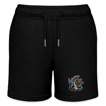 Schlange Rock and Roll Gitarrist - Kinder Organic Joggingshorts Mini Bolter von Stanley/Stella - Schwarz - Vorne