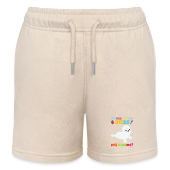 Kindergarten 2025 Kids Gift Kita 2025 Decoration - Kids Organic Sweat Shorts by Stanley/Stella - soft Ecru - Front
