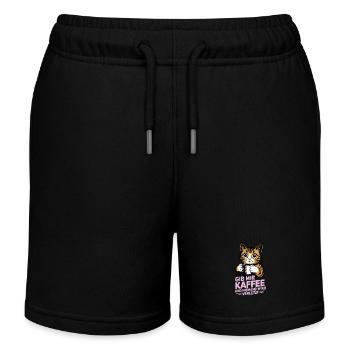 Gib mir Kaffee und niemand wird verletzt - Kinder Organic Joggingshorts Mini Bolter von Stanley/Stella - Schwarz - Vorne