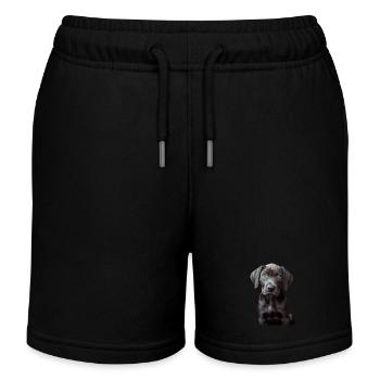Deutsche Dogge - Kinder Organic Joggingshorts Mini Bolter von Stanley/Stella - Schwarz - Vorne