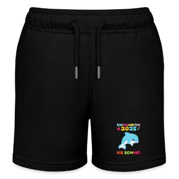 Kindergarten 2025 Kids Gift Kita 2025 Decoration - Kids Organic Sweat Shorts by Stanley/Stella - black - Front