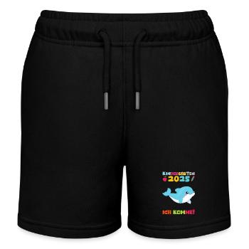 Kindergarten 2025 Kinder Geschenk Kita 2025 Deko - Kinder Organic Joggingshorts Mini Bolter von Stanley/Stella - Schwarz - Vorne