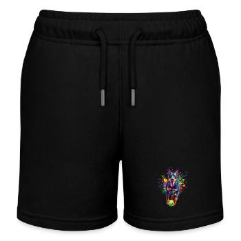 Dobermann - Kinder Organic Joggingshorts Mini Bolter von Stanley/Stella - Schwarz - Vorne