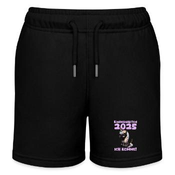 Kindergarten 2025 Girl Gift Kita 2025 Decoration - Kids Organic Sweat Shorts by Stanley/Stella - black - Front