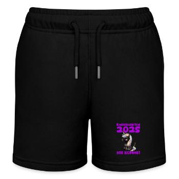 Kindergarten 2025 Girl Gift Kita 2025 Decoration - Kids Organic Sweat Shorts by Stanley/Stella - black - Front