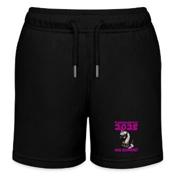 Kindergarten 2025 Girl Gift Kita 2025 Decoration - Kids Organic Sweat Shorts by Stanley/Stella - black - Front