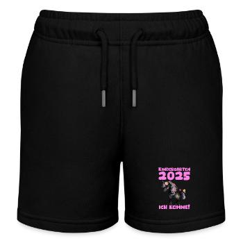 Kindergarten 2025 Girl Gift Kita 2025 Decoration - Kids Organic Sweat Shorts by Stanley/Stella - black - Front