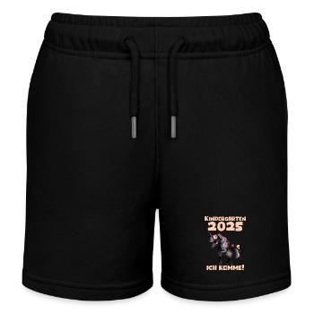 Kindergarten 2025 Girl Gift Kita 2025 Decoration - Kids Organic Sweat Shorts by Stanley/Stella - black - Front