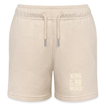 Totenkopf mit Krone King of the World - Kinder Organic Joggingshorts Mini Bolter von Stanley/Stella - Natur - Vorne