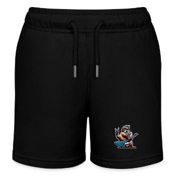 Capybara Rock and Roll Gitarrist - Kinder Organic Joggingshorts Mini Bolter von Stanley/Stella - Schwarz - Vorne
