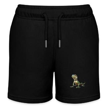 Eidechsen Eidechse - Kinder Organic Joggingshorts Mini Bolter von Stanley/Stella - Schwarz - Vorne