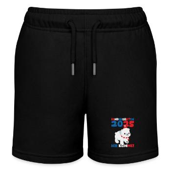 Kindergarten 2025 Kinder Geschenk Kita 2025 Deko - Kinder Organic Joggingshorts Mini Bolter von Stanley/Stella - Schwarz - Vorne