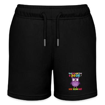 Kindergarten 2025 Kids Gift Kita 2025 Decoration - Kids Organic Sweat Shorts by Stanley/Stella - black - Front