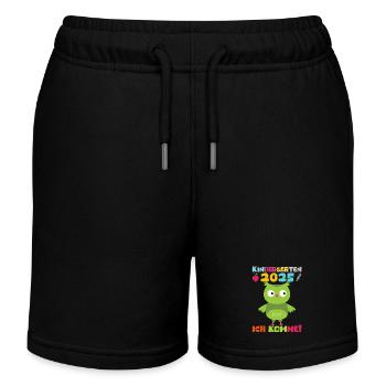 Kindergarten 2025 Kids Gift Kita 2025 Decoration - Kids Organic Sweat Shorts by Stanley/Stella - black - Front