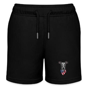 Windhund - Kinder Organic Joggingshorts Mini Bolter von Stanley/Stella - Schwarz - Vorne