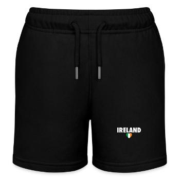 Ireland Irland Irische Flagge Stolzer Ire - Kinder Organic Joggingshorts Mini Bolter von Stanley/Stella - Schwarz - Vorne