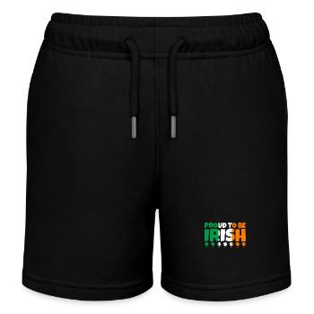 Fier d’être irlandais Irlande Drapeau irlandais trèfle - Short de jogging enfant bio Stanley/Stella - noir - Devant