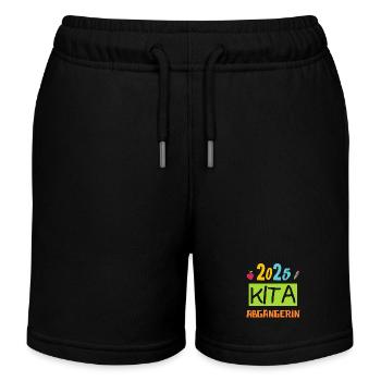Abschied Kindergarten 2025 Geschenk Mädchen Jungen - Kinder Organic Joggingshorts Mini Bolter von Stanley/Stella - Schwarz - Vorne