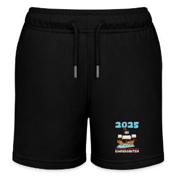 Kindergarten 2025 Kids Gift Kita 2025 Decoration - Kids Organic Sweat Shorts by Stanley/Stella - black - Front