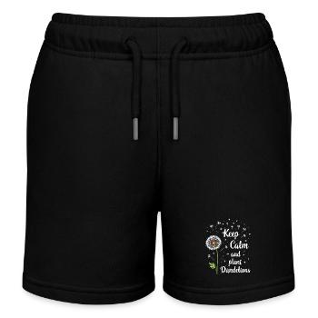 Dandelion Dandelion Lover Floral Floral - Kids Organic Sweat Shorts by Stanley/Stella - black - Front