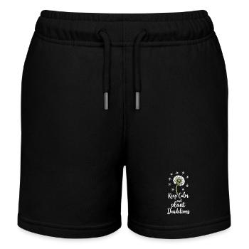 Dandelion Dandelion Lover Floral Floral - Kids Organic Sweat Shorts by Stanley/Stella - black - Front