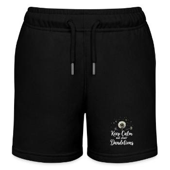 Dandelion Dandelion Lover Floral Floral - Kids Organic Sweat Shorts by Stanley/Stella - black - Front